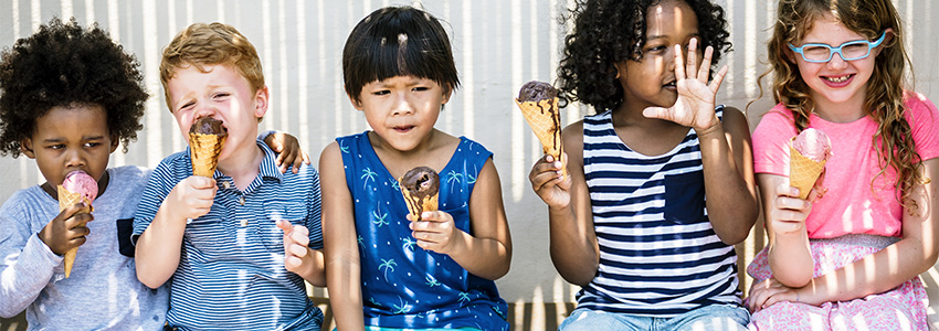 Kids Eating Ice Cream
